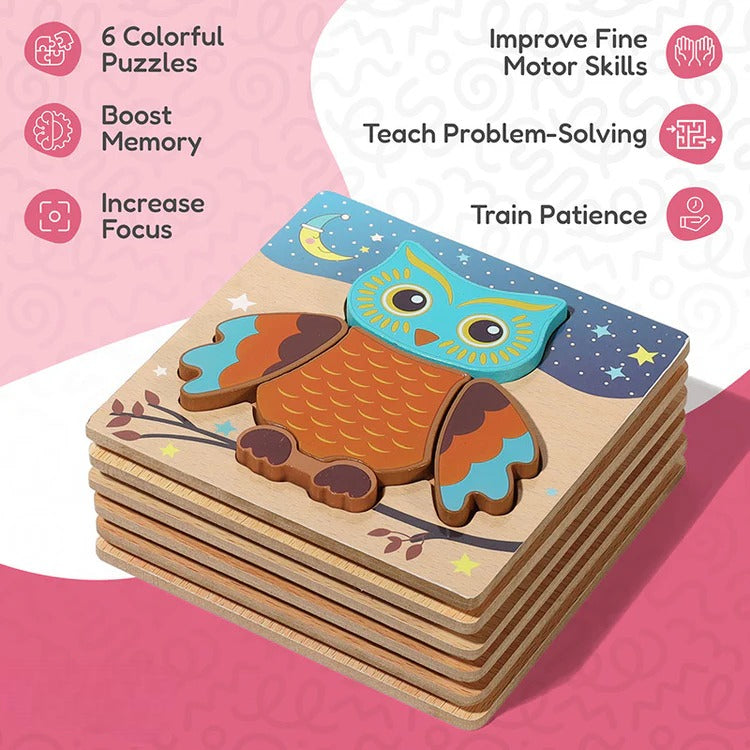 Baby Bears Montessori Happy Puzzles (6 Pack)