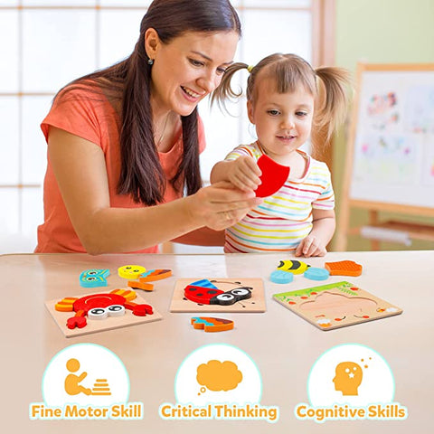 Baby Bears Montessori Happy Puzzles (6 Pack)